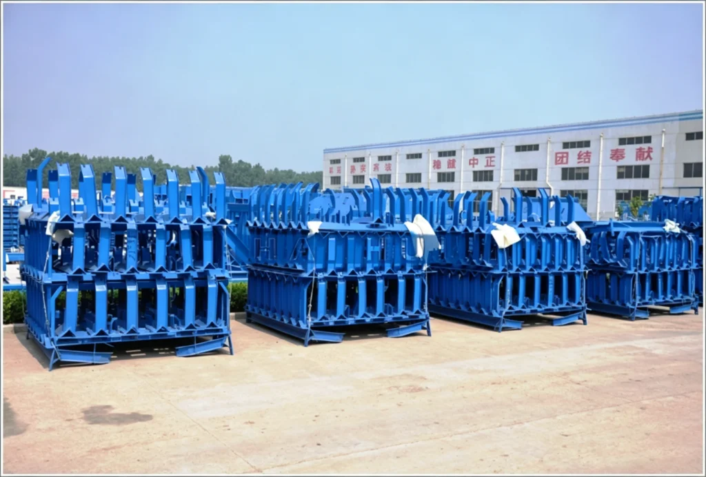 Conveyor Idler Stand for Supporting Rollers, Belt and Material Load