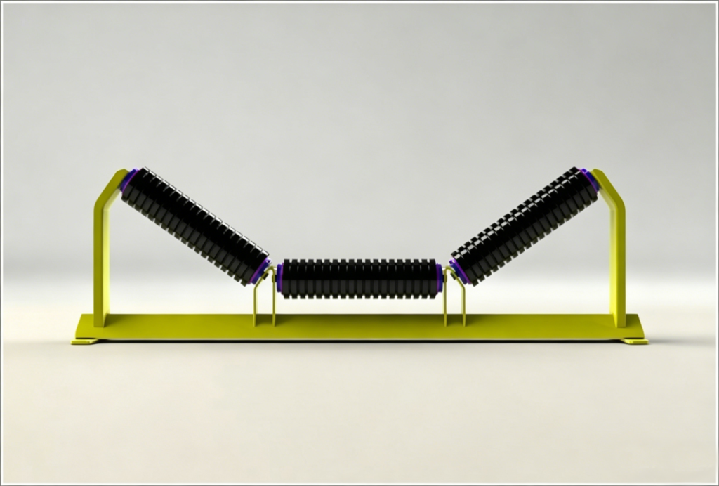 35-Degree Heavy-Duty Impact Idler Set for Conveyor Belt Loading Zone