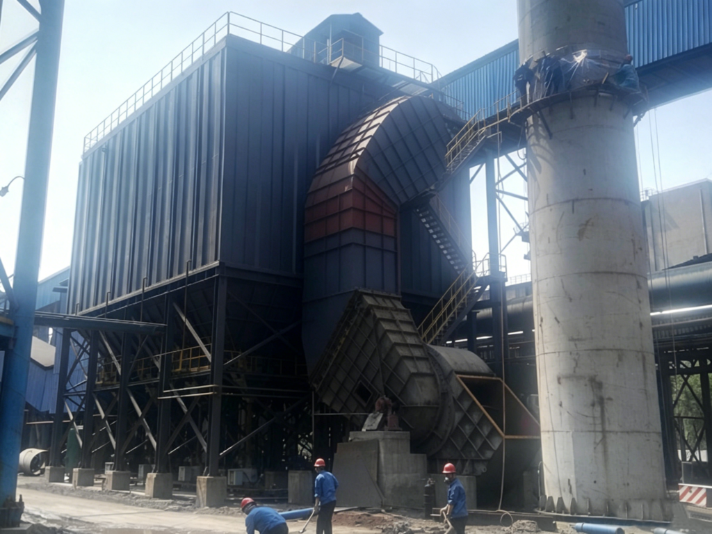 Laiwu Steel Sintering Machine Dust Removal Ultra-Low Emission Project – High-Airflow, Low-Pressure Long-Bag Ultra-Low Emission Bag Filter