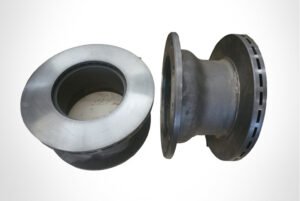 High-performance brake disc for heavy-duty industrial trucks and machinery.