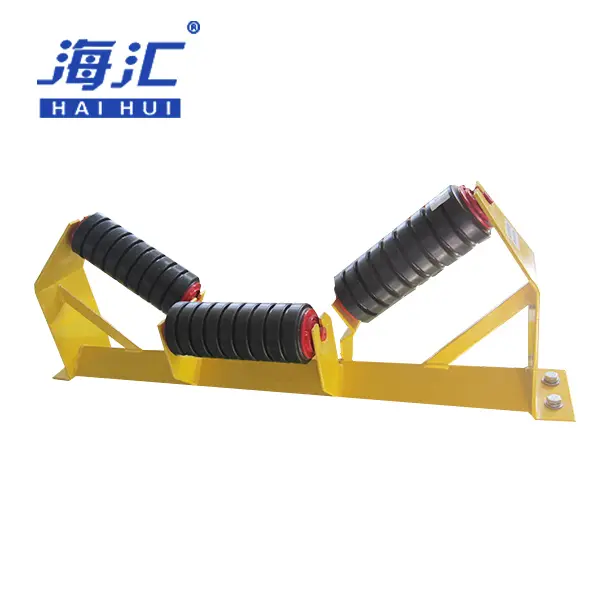 109Belt conveyor carry trough idler impact idler carry training idler01